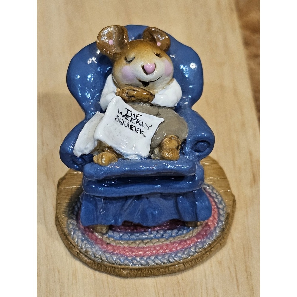 Wee Forest Folk M-159 Forty Winks - Blue Signed Annette Petersen 1988 No Box